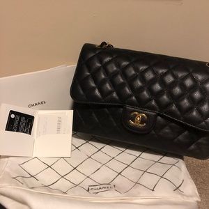 ❌SOLD❌❌Chanel classic jumbo caviar